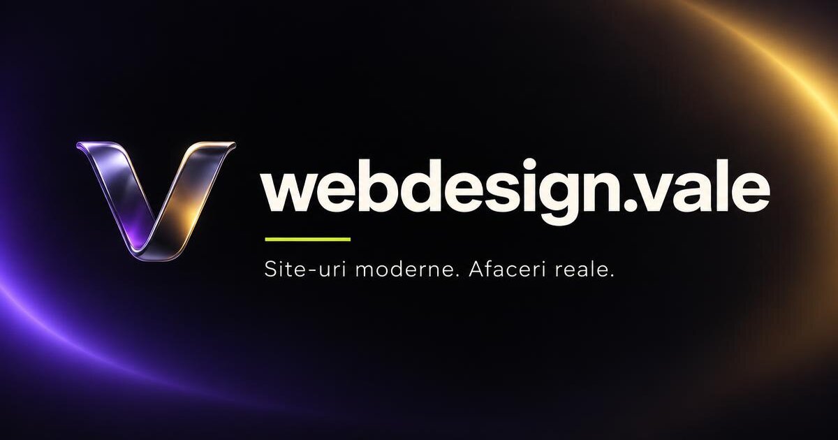 webdesign.vale — Site-uri premium ultra-rapide. Livrate în timp record.